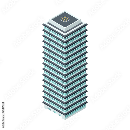 High-Rise Building in Isometric Projection