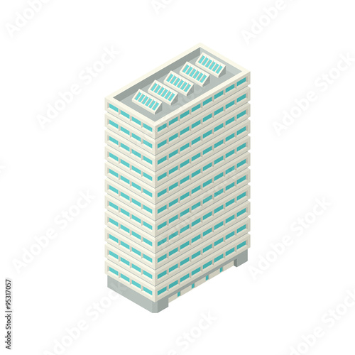 High-Rise Building in Isometric Projection