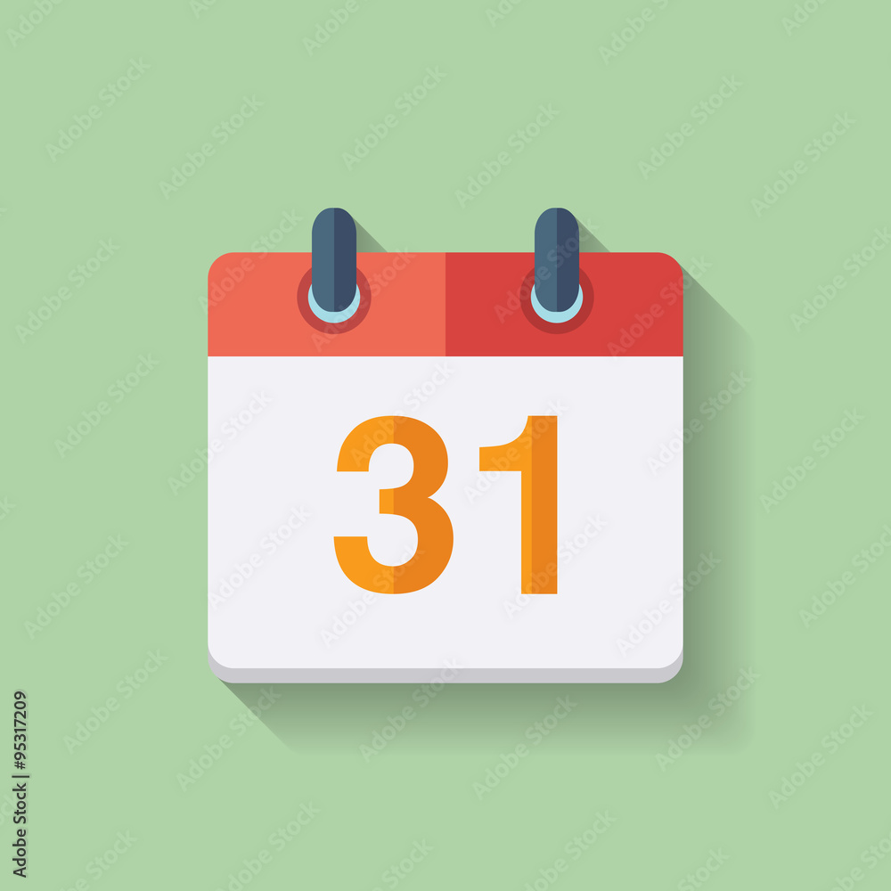 Flat vector calendar icon Flat vector calendar icon