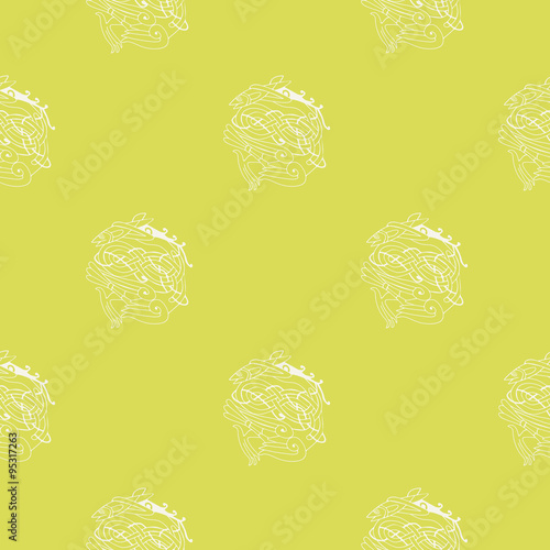 Seamless background with Celtic art and ethnic ornaments for your design