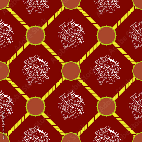 Seamless background with Celtic art and ethnic ornaments for your design