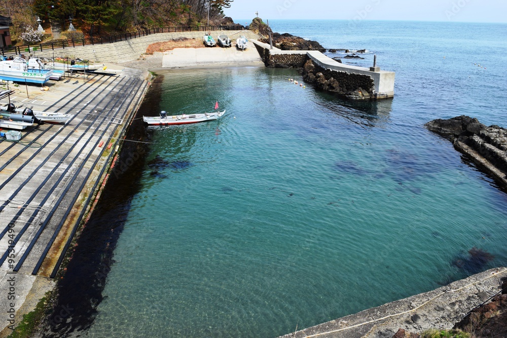 港の風景／山形県の庄内浜で、港の風景を撮影した写真です。