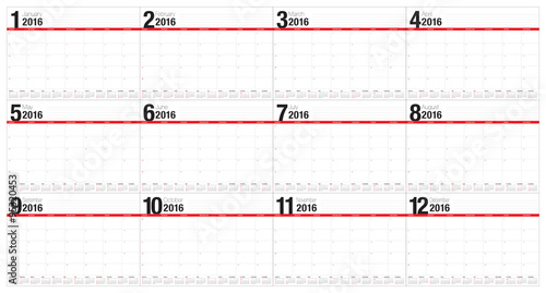 2016 table calendar
