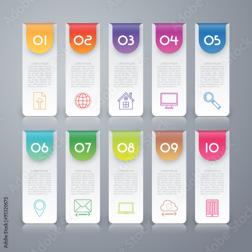 Vector illustration infographics ten options