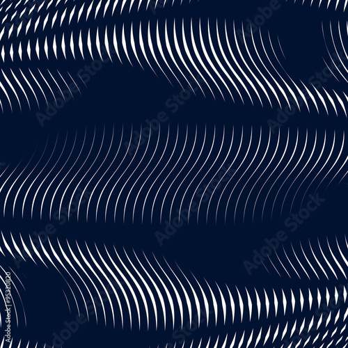 Striped  psychedelic background with black and white moire lines photo