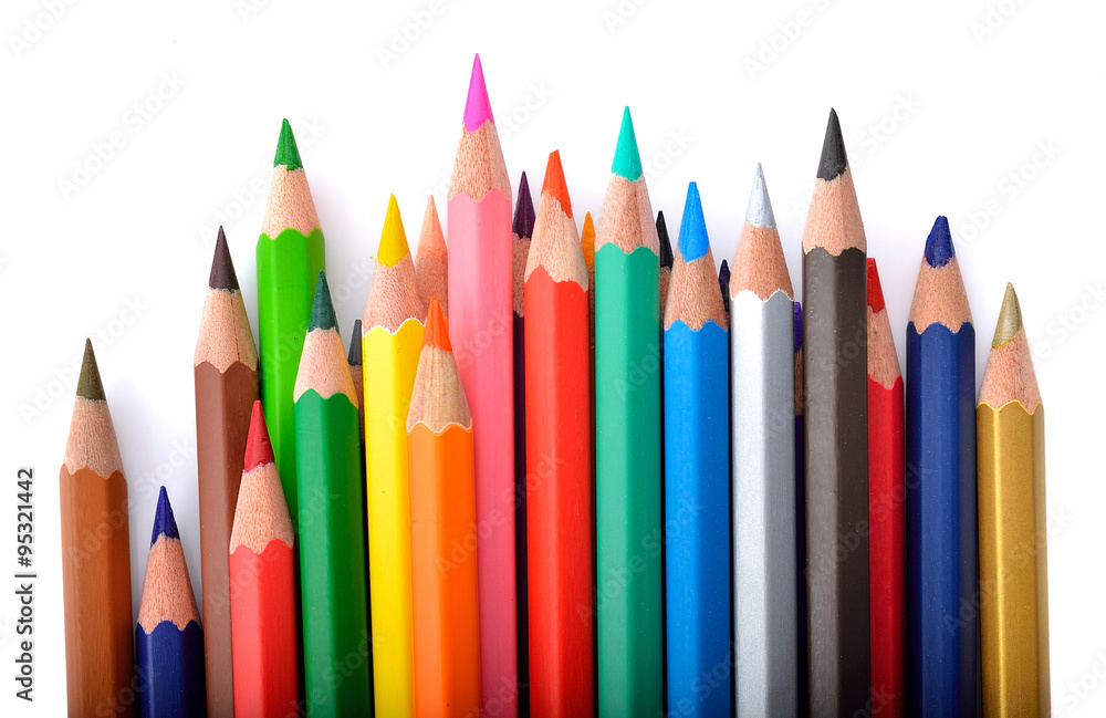 Color pencils isolated on white background Color pencils isolated on white background