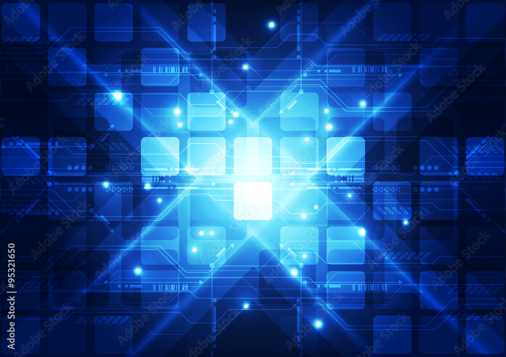 Abstract futuristic digital technology background. Illustration Vector