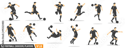 12 vector set of football (soccer) players 01