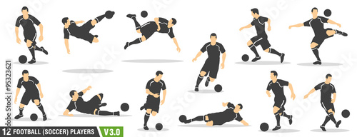 12 vector set of football (soccer) players 03