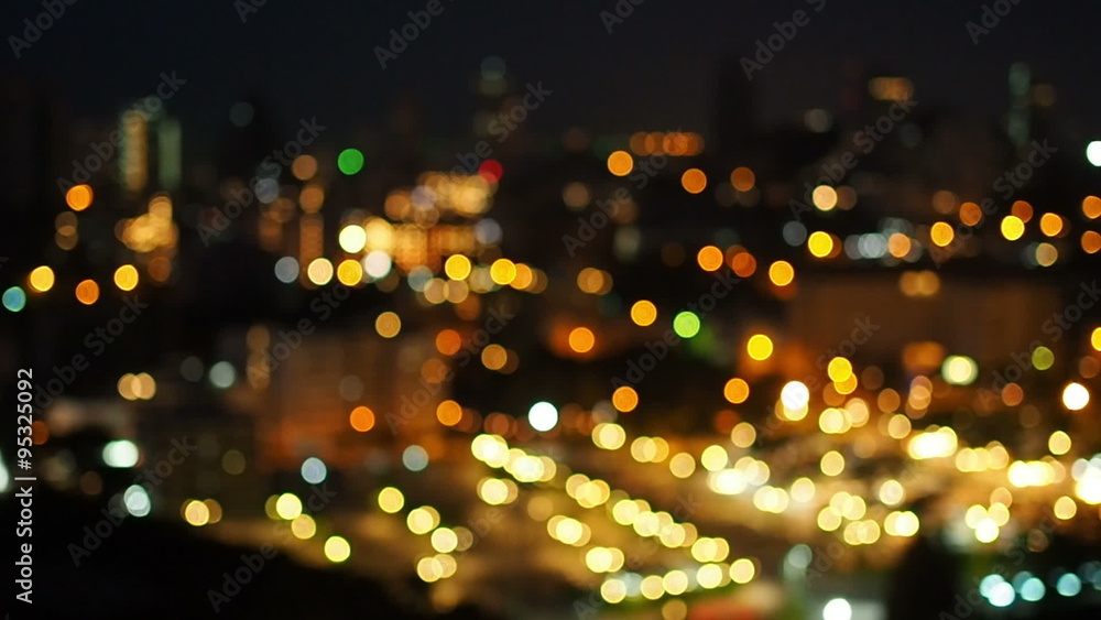 Out of focus background with blurry, city at night background. unfocused city lights. Pattaya Thailand. 
