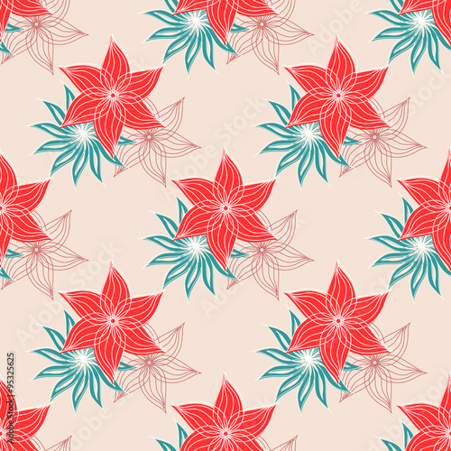 seamless background with a floral arrangement