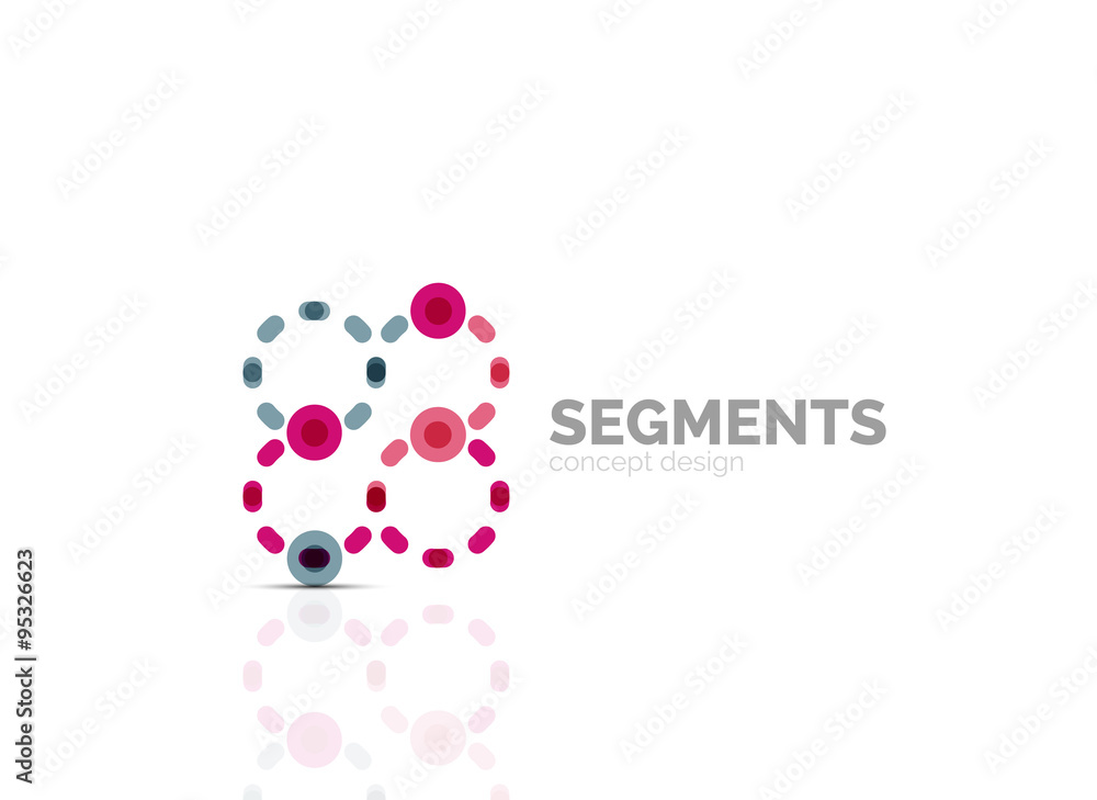 Vector outline minimal abstract geometric logo Vector outline minimal abstract geometric logo
