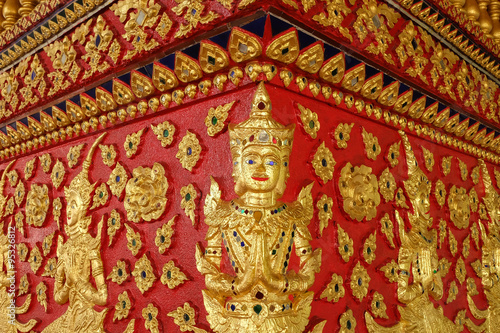 art of thai sculpture in Wat Suan Dok, thai temple in chiang mai