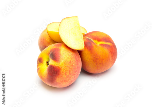 peach on white background