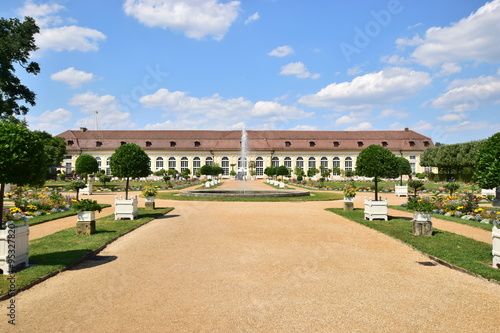 Historic conservatory  Orangerie  in the town of Ansbach  near Nuremberg  N  rnberg  Germany