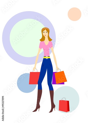 the shopping lady