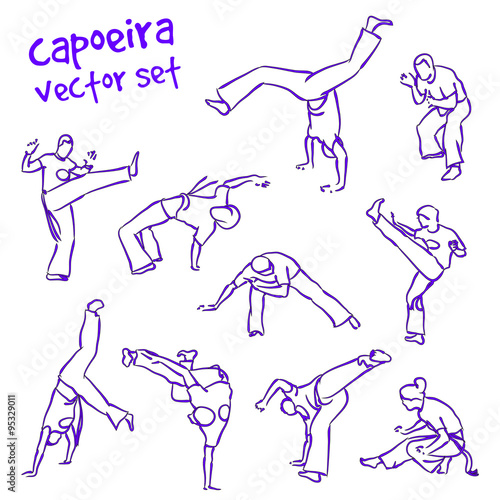 vector capoeira set