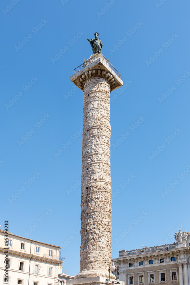 Column of Marcus Aurelius on Piazza Colonna