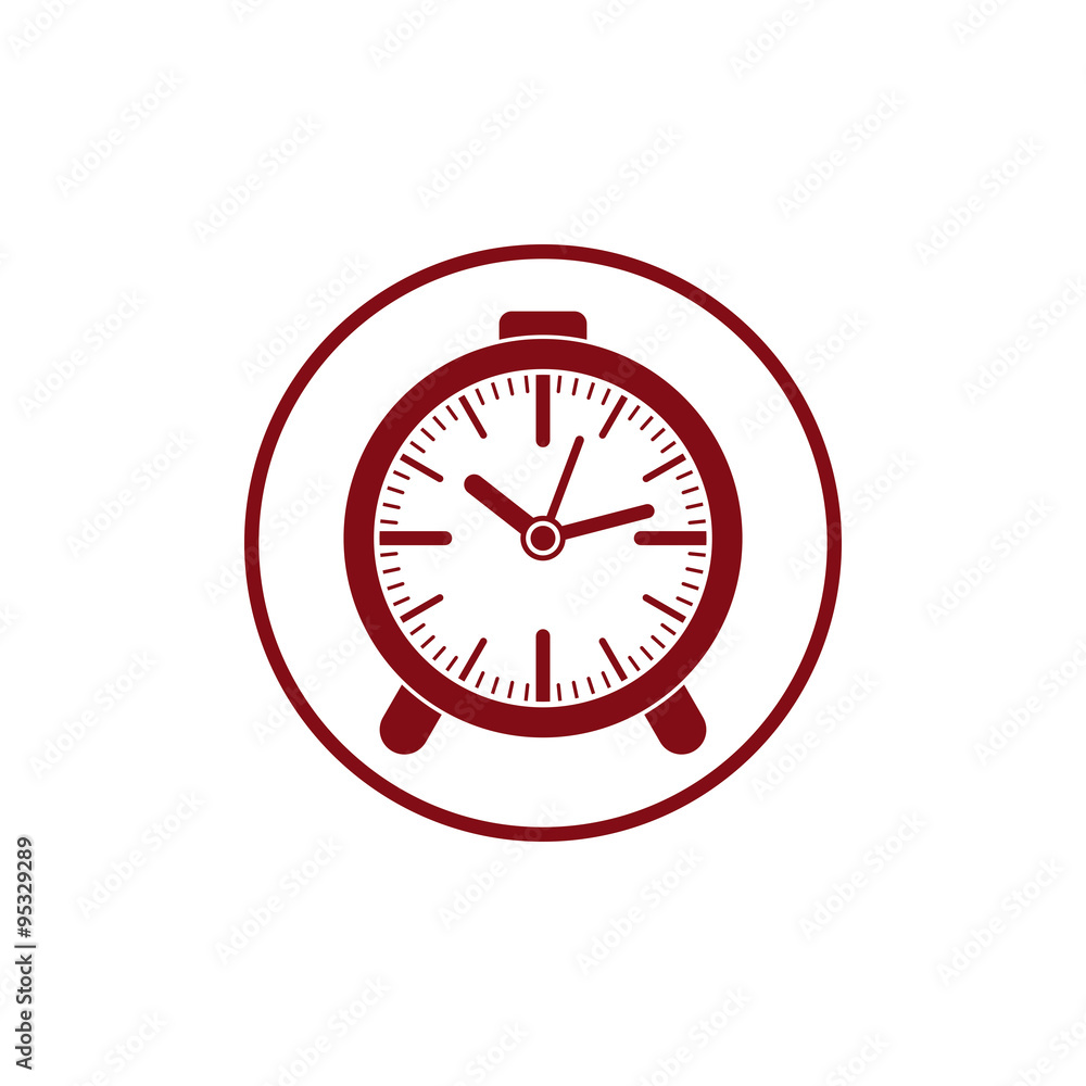 Time conceptual stylish icon, simple desk clock Time conceptual stylish icon, simple desk clock