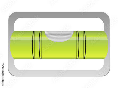 Bubble level on a white background. Vector illustration.