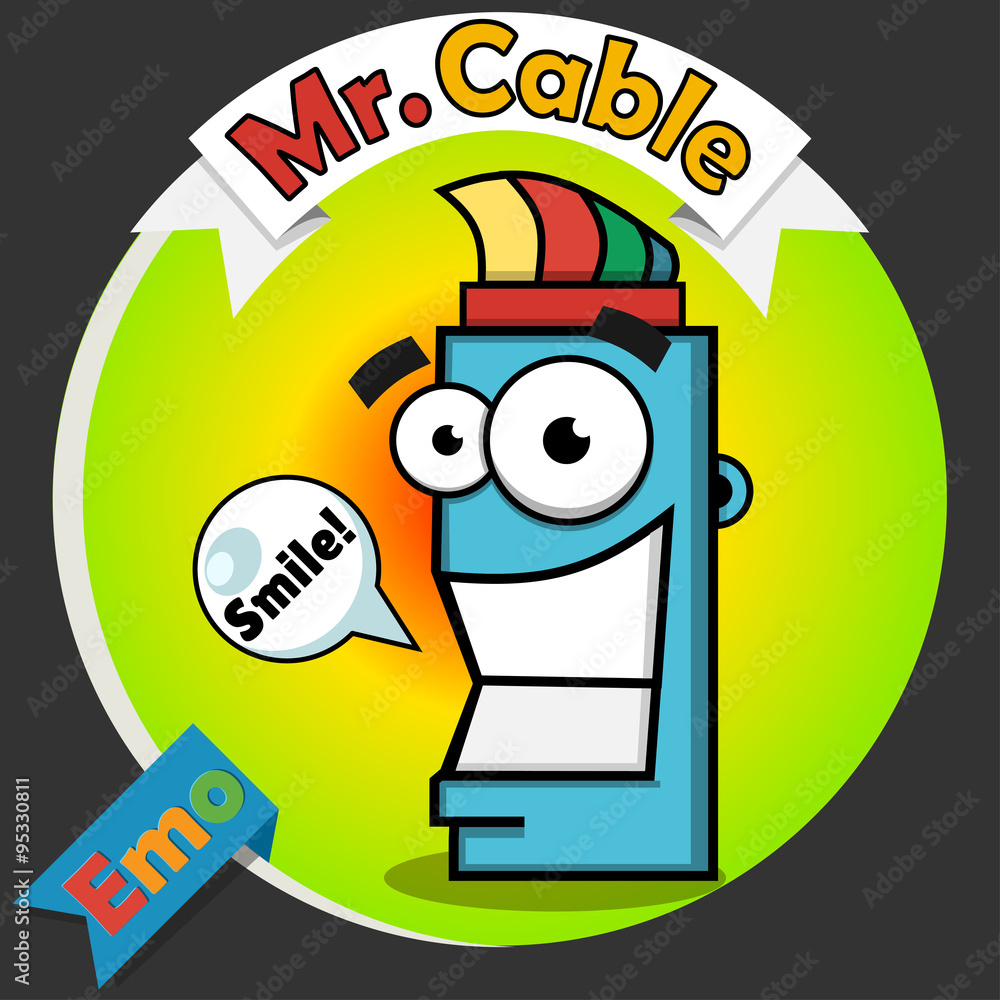 Obraz premium Optic cable logo