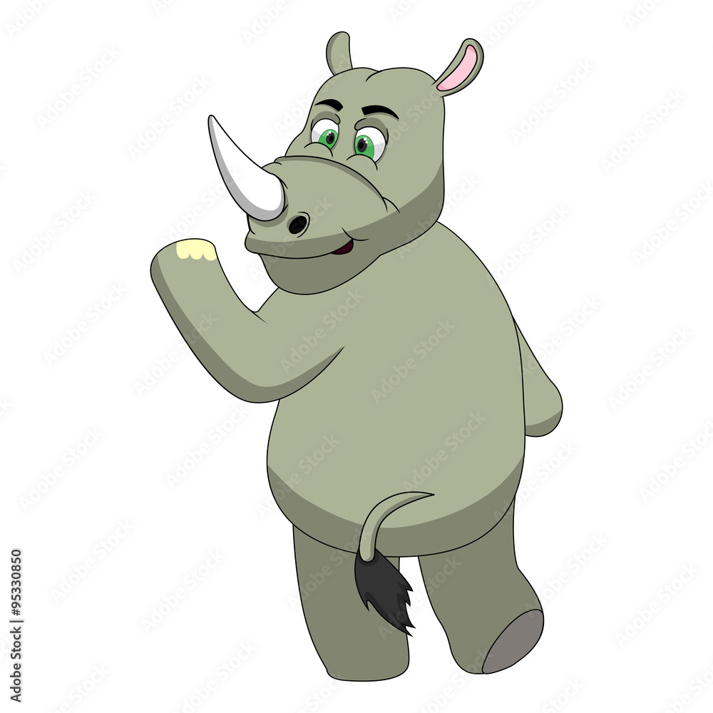 Rhinoceros Cartoon Vector Illustration Rhinoceros Cartoon Vector Illustration