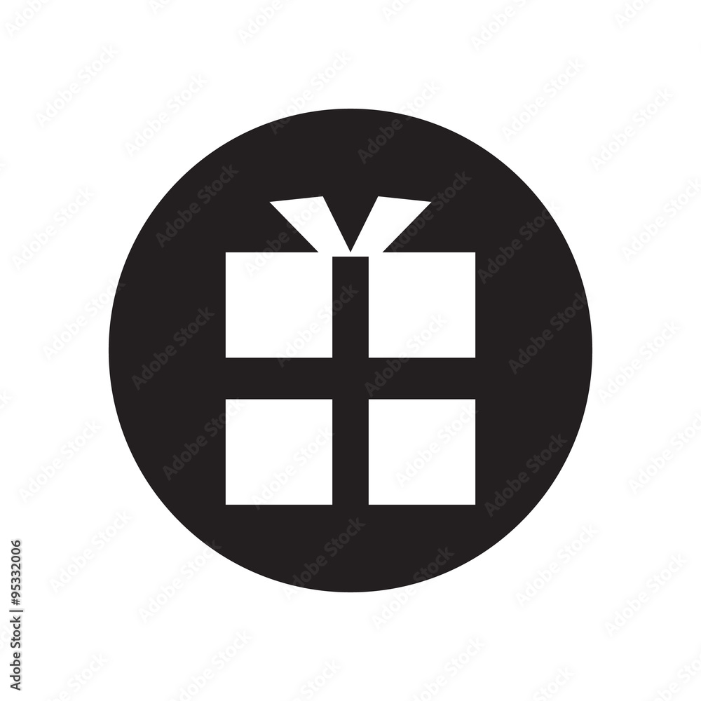 Obraz premium vector gift box icon. icon black