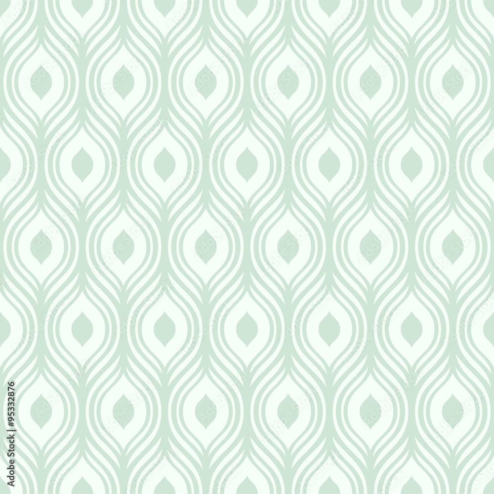 Vector green ornamental pattern - seamless.