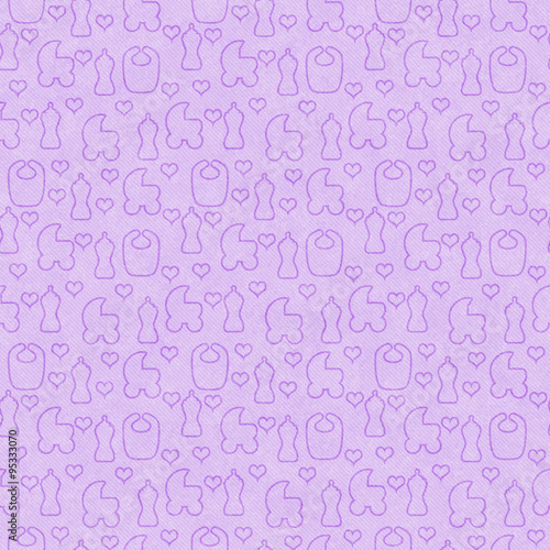Purple Baby Tile Pattern Repeat Background