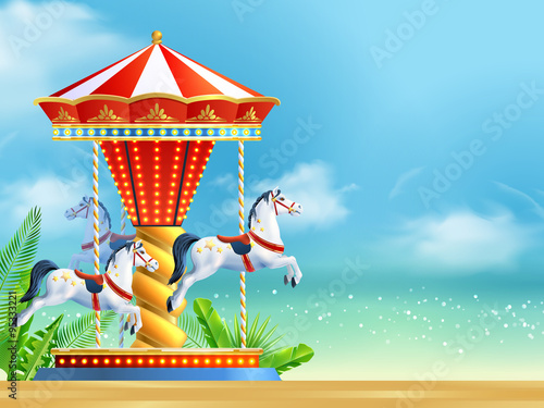 Realistic Carousel Background