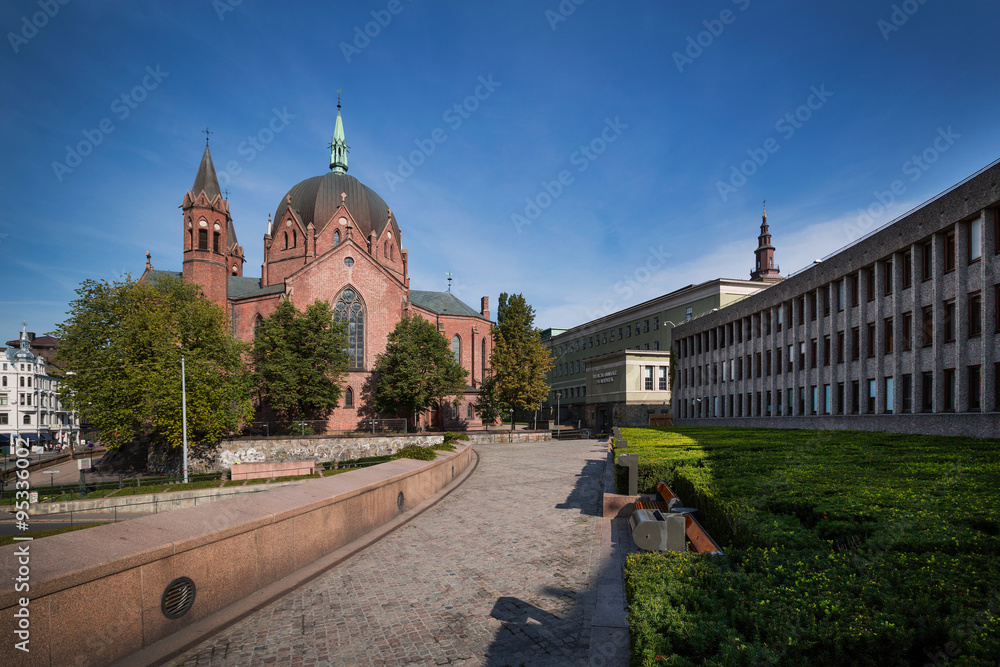 Fototapeta premium Trefoldighets Kirche in Oslo 