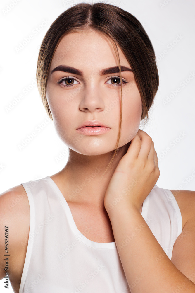 Beautiful young girl with perfect flawless skin Beautiful young girl with perfect flawless skin