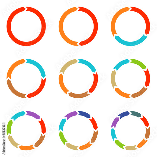 Circle arrows for infographic.