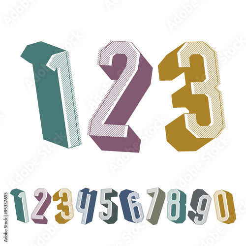 3d geometric numbers set in.