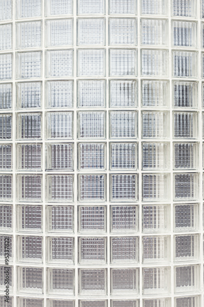 Retro White Glass Block Wall Retro White Glass Block Wall