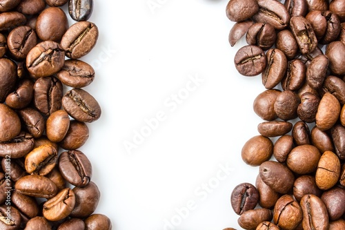 Coffee beans isolated on white background photo