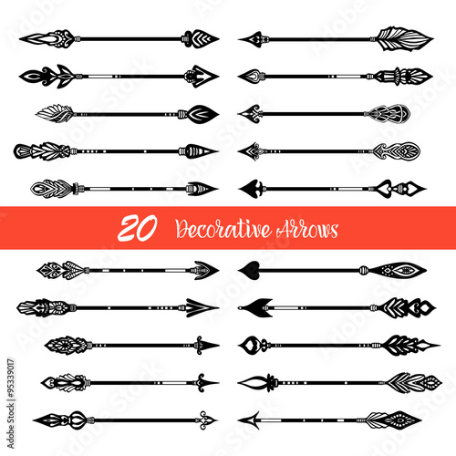  Hand Drawn Doodle Arrows Set