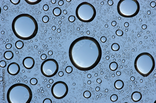  water drops on glass