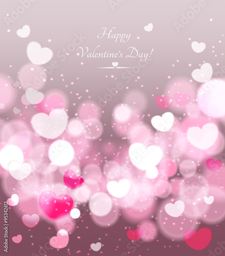 Happy Valentines Day celebration greeting card 