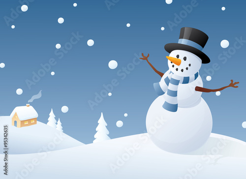 Contented Snowman