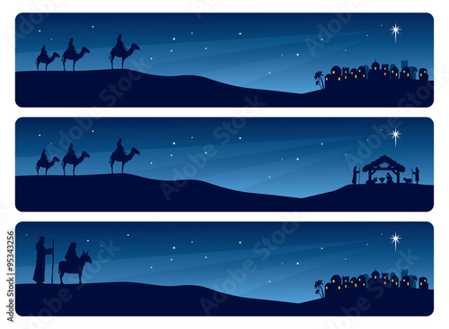Obraz na plátne Nativity Banner
