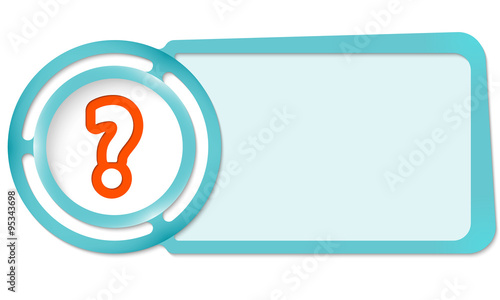 Abstract frame for your text and question mark
