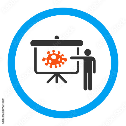 Bacteria Lecture Rounded Vector Icon