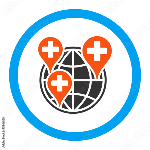 Global Clinic Company Rounded Vector Icon