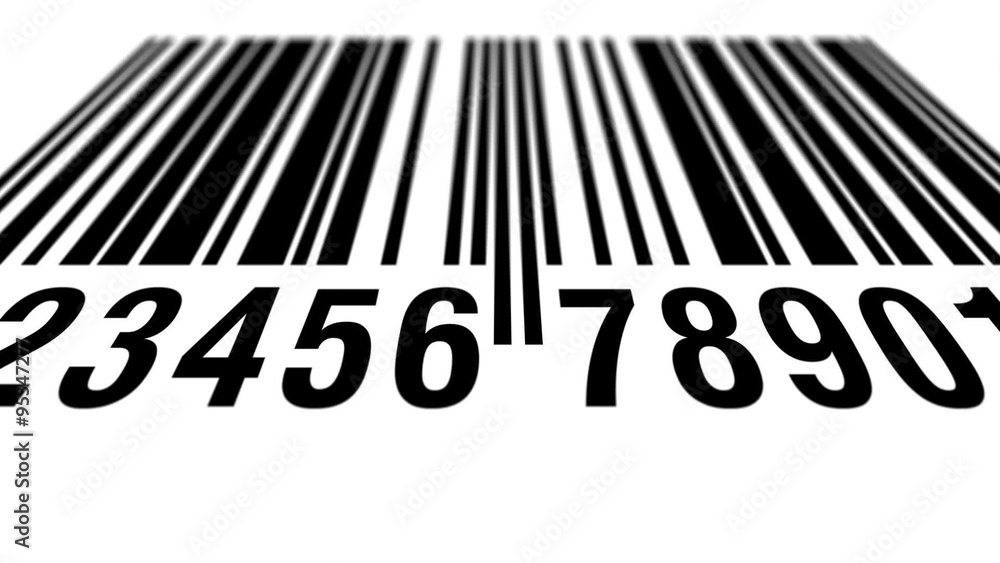 EAN bar code scanning process, bottom perspective EAN bar code scanning process, bottom perspective