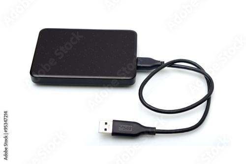 External Hard disk drive isolated on white backgorund