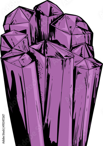 Purple Amethyst Quartz Crystals