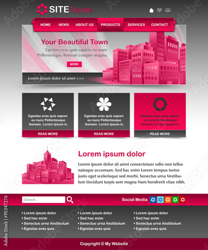 Website template layout