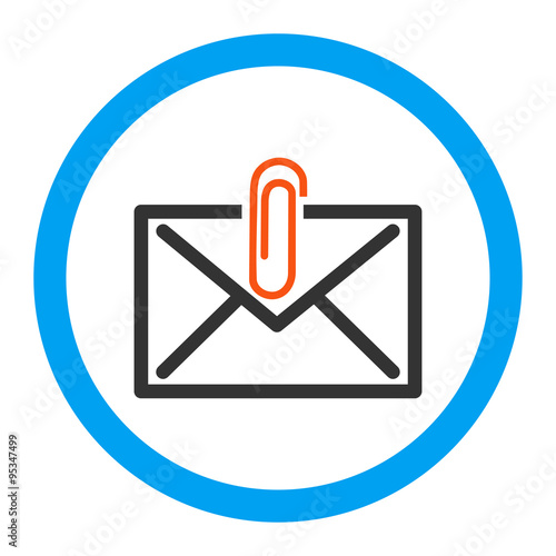 Mail Attachment Rounded Vector Icon