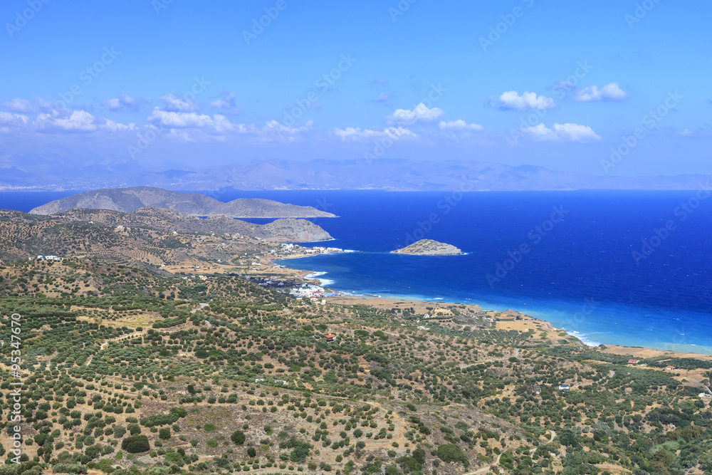 Panorama of Crete island. Greece.
